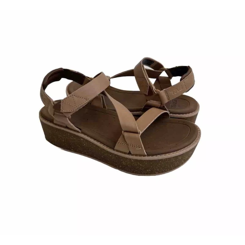 TEVA WOMEN MADERA TIGERS EYE STRAPPY WEDGE PLATFORM SANDALS